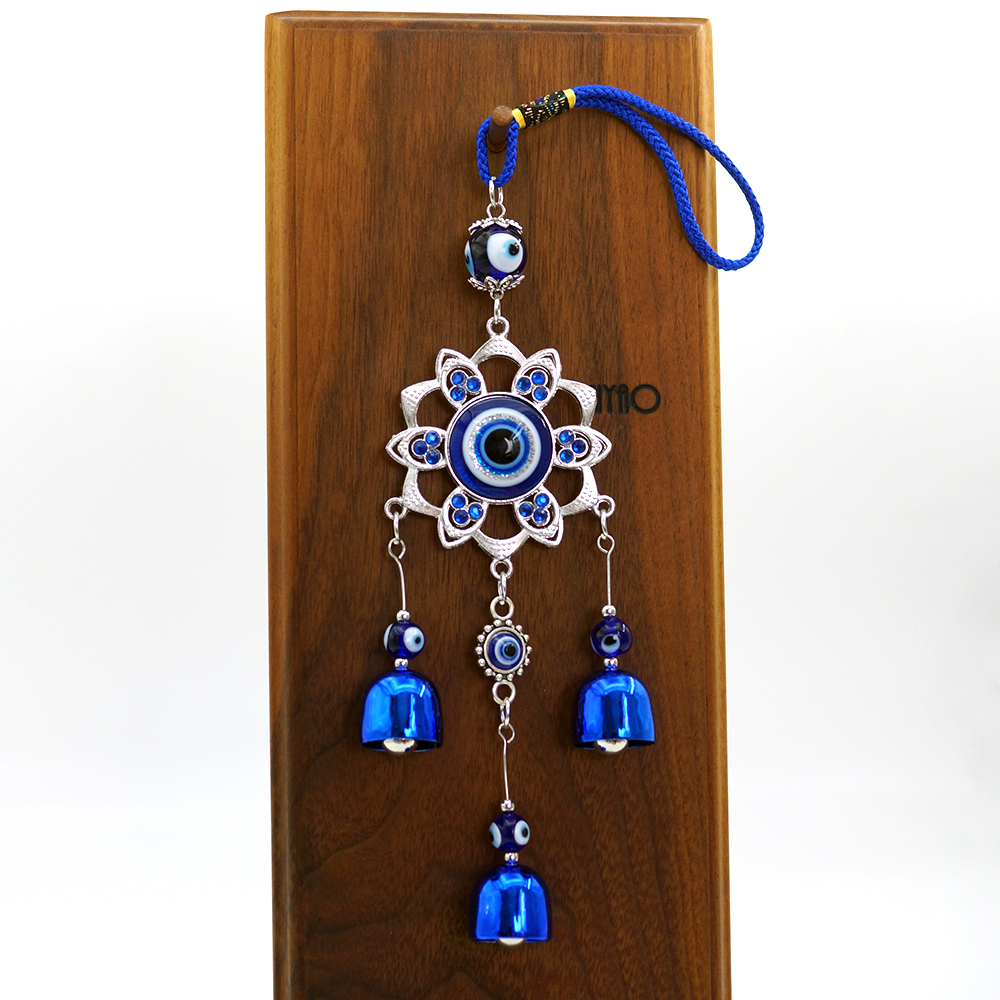 Blue Eye metal wind chime pendant, Evil Eye accessory pendant, car hanging, home decoration pendant, customizable Siyao accessory evileyes Specification image