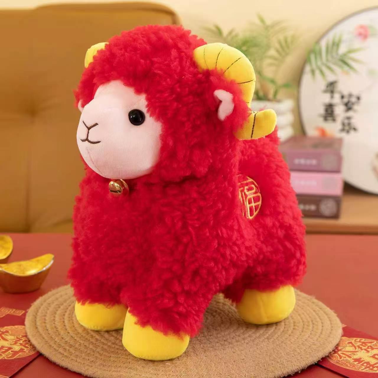 A group of hand-embroidered plush toys, warm and cute Children's Day gifts, fabric throw pillows, home decorations details Picture