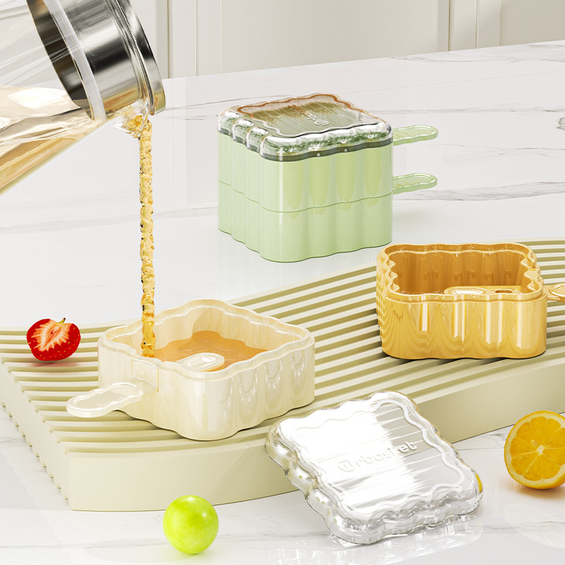 S44-ST-2012饼干雪糕模具家用做冰棒冰淇淋冰糕奶酪棒硅胶食品级冰格冰淇淋硅胶模具产品图