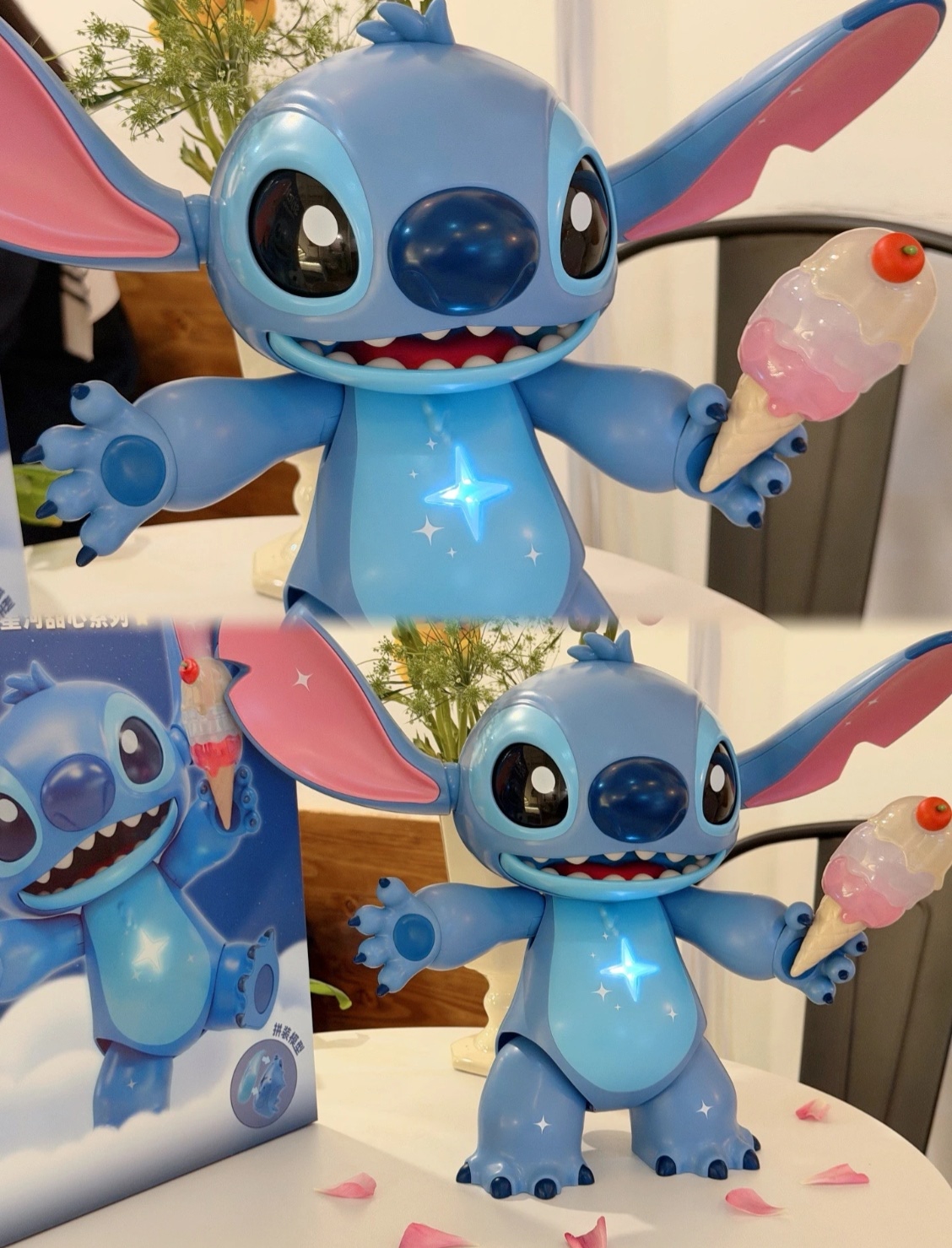 Mocha Disney Stitch Star River Sweetheart Collectible Series Assembly Figure