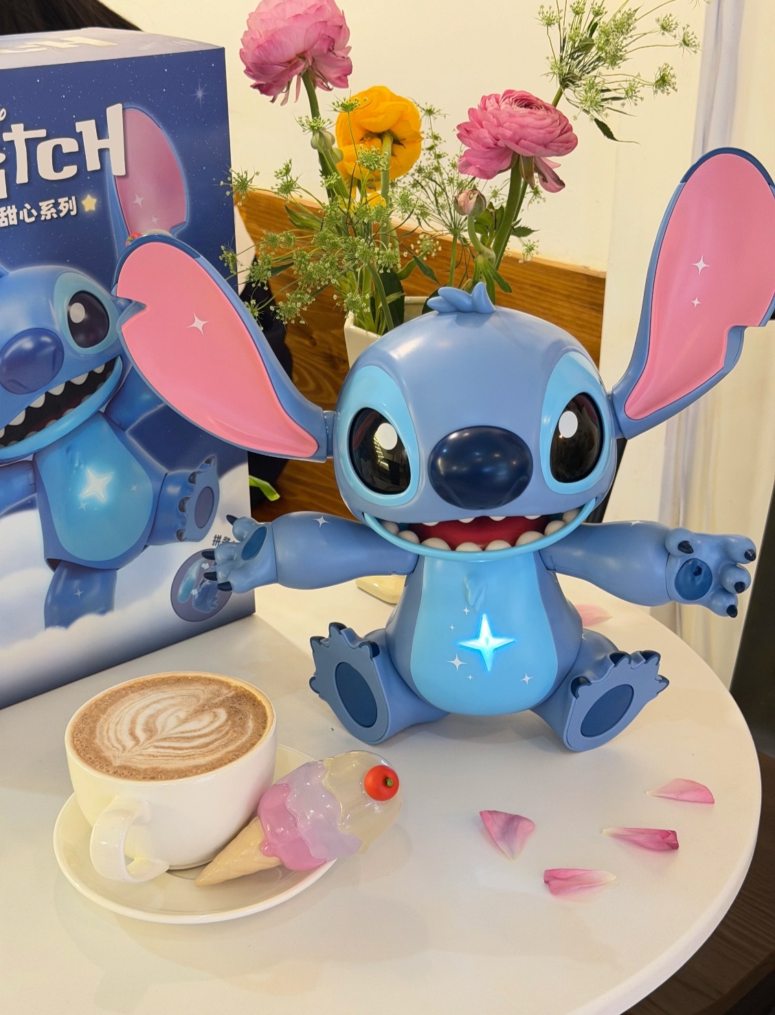 Mocha Disney Stitch Star River Sweetheart Collectible Series Assembly Figure details Picture