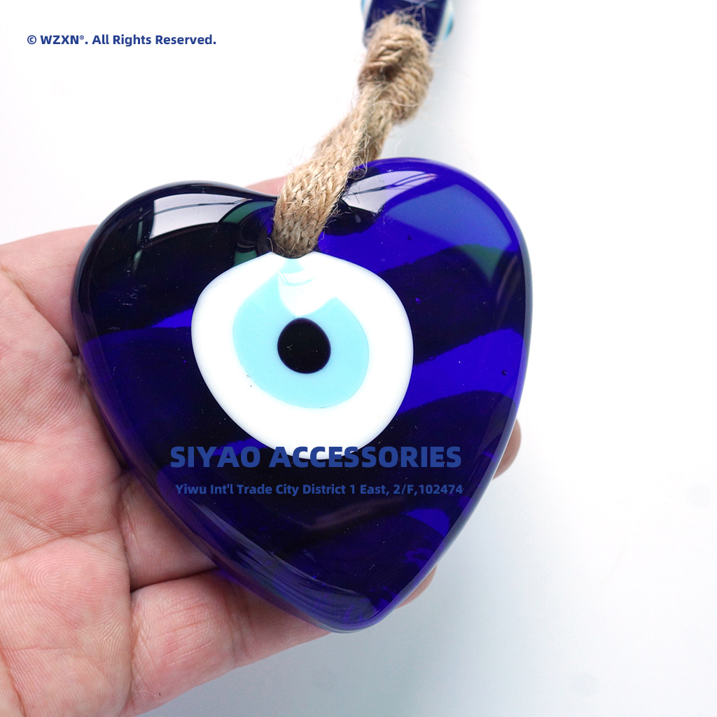 Blue-eyed glass ornaments, ocean fish, Devil's eye, home office wall decoration, evil eye pendant SIYAONazar Item Picture