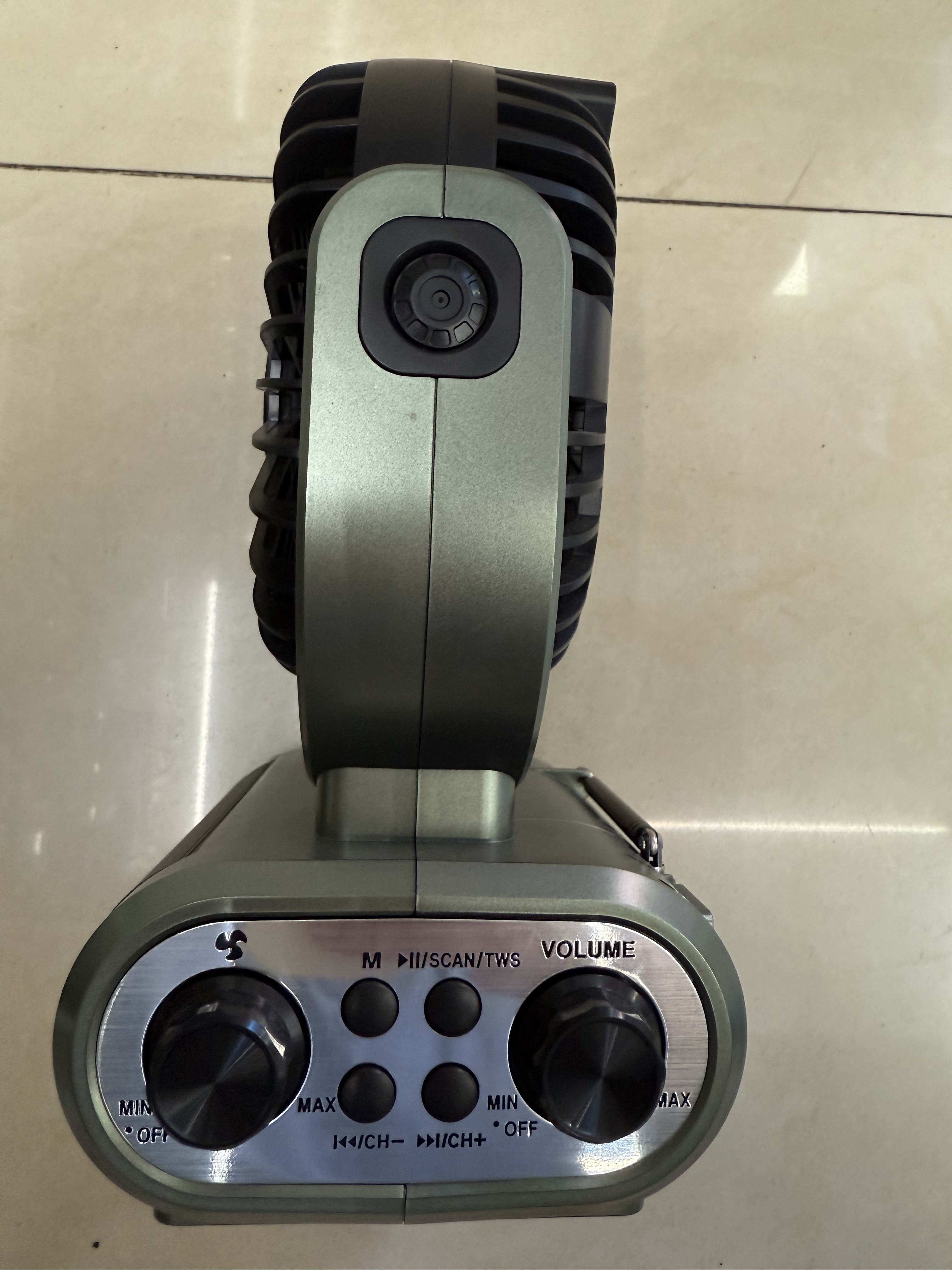 RX-F75BTS solar fan, radio, Bluetooth speaker, multi-functional desktop ornament, USB music, TF card for playing music, used by the elderly for charging, cooling, heat dissipation and blowing Specification image