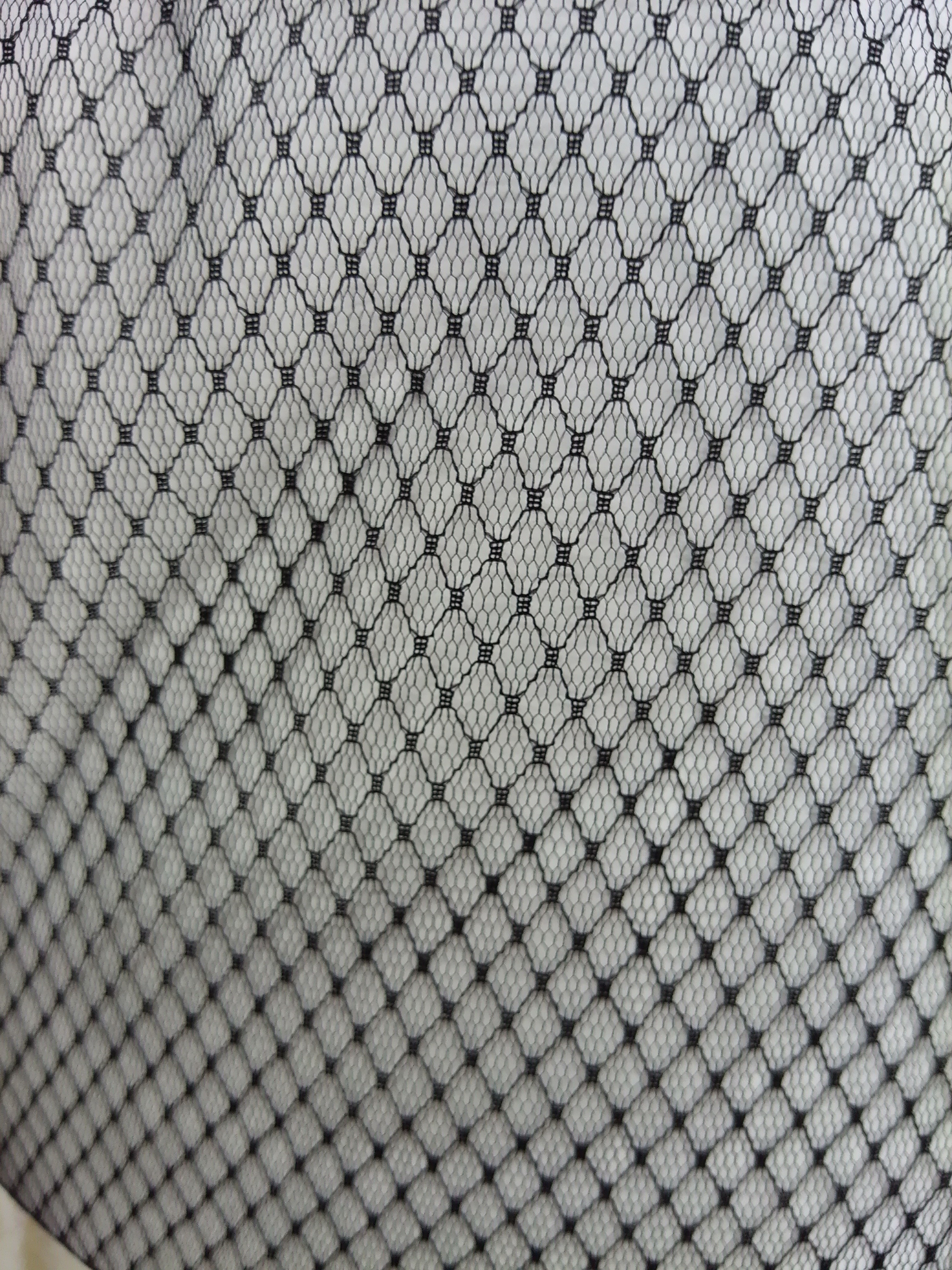 Polyester small Earth mesh, fashionable black mesh fabric, breathable and lightweight clothing decoration material, DIY fabric, wholesale fabric Item Picture