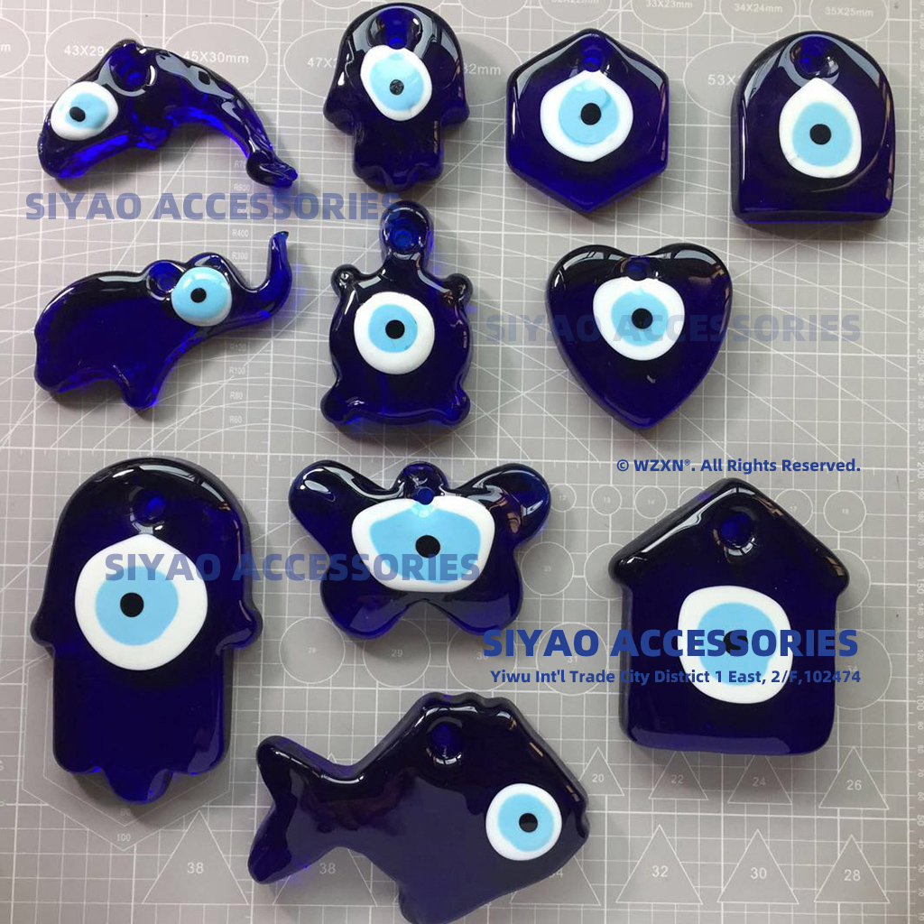 Blue-eyed glass ornaments, ocean fish, Devil's eye, home office wall decoration, evil eye pendant SIYAONazar Application Scenario
