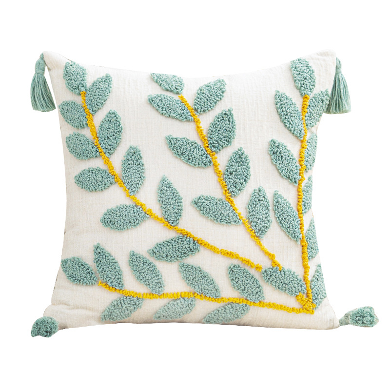 Cojín colorido acolchado cojín chenille cojín suave bordado cojín decoración del hogar cojín chenille cálido corazón cojín decoración del hogar - 5