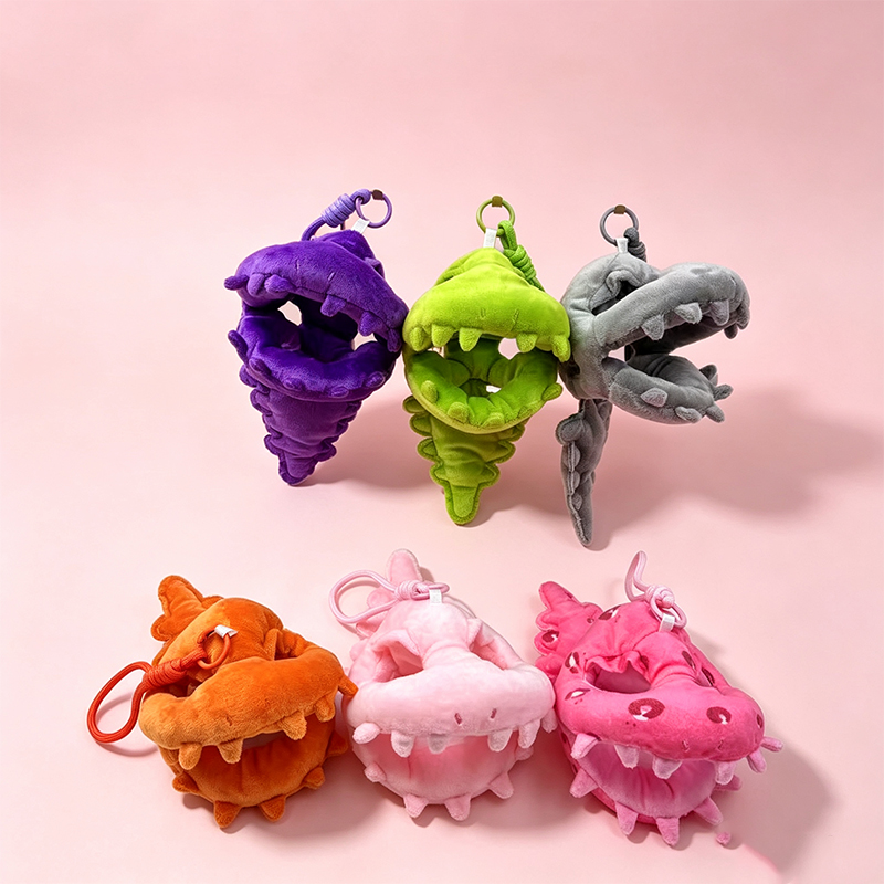 Cute cartoon dinosaur baby clothes, hats, plush pendants, schoolbags, keychains, dolls, souvenirs, wholesale for foreign trade, colorful plush crocodile-shaped keychains, Mother's Day gifts, acrylic keychains, accessories, fashionable and cute ornaments