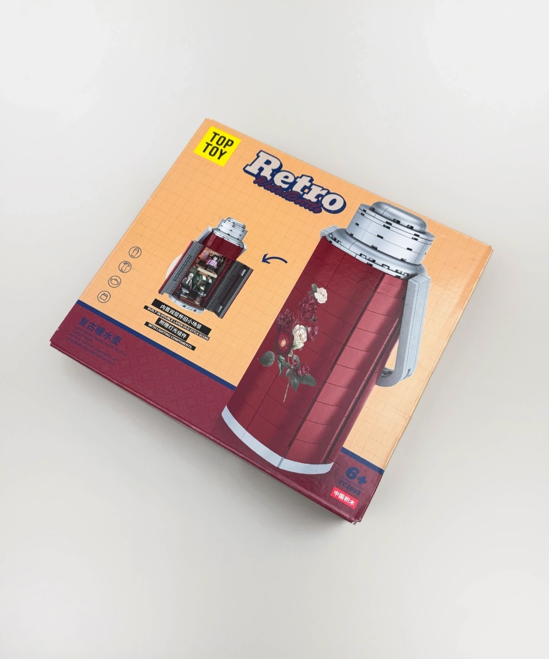 TOP TOY Retro Red Thermos Flask Building Blocks