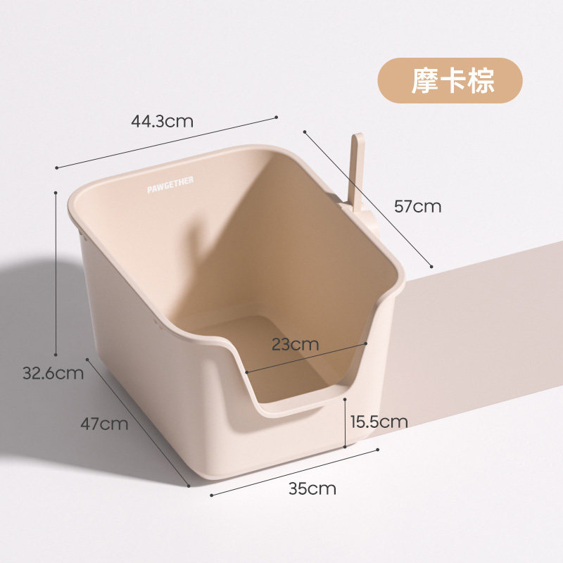 From small to large pet cat litter boxes, extra-large anti-splash cat toilets, extra-large cat litter boxes, giant cat poop pet supplies details Picture