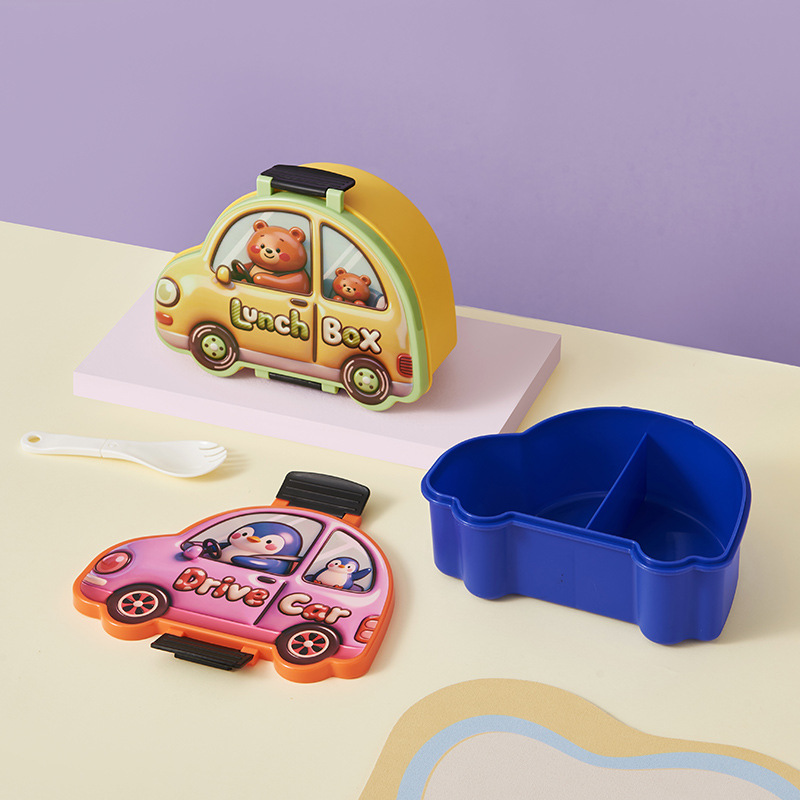 M04-6839 nueva llegada niños lindo dibujos animados split compartimento PP accesorios caja bento caja puede ser calentado por microondas detail image 7