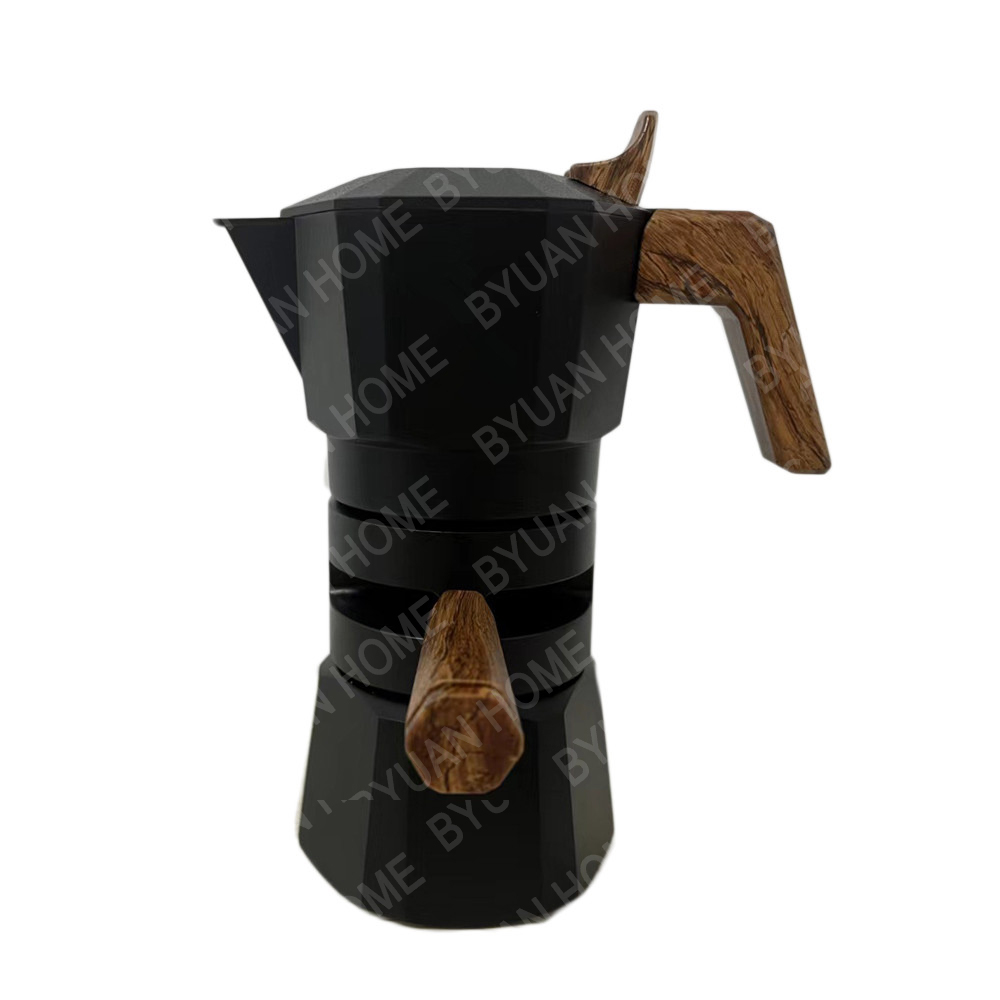 Temperature-controlled Mocha pot, double-valve, two-cup Italian coffee pot, hand-brewed coffee, home, outdoor and camping coffee pot, Mocha pot details Picture