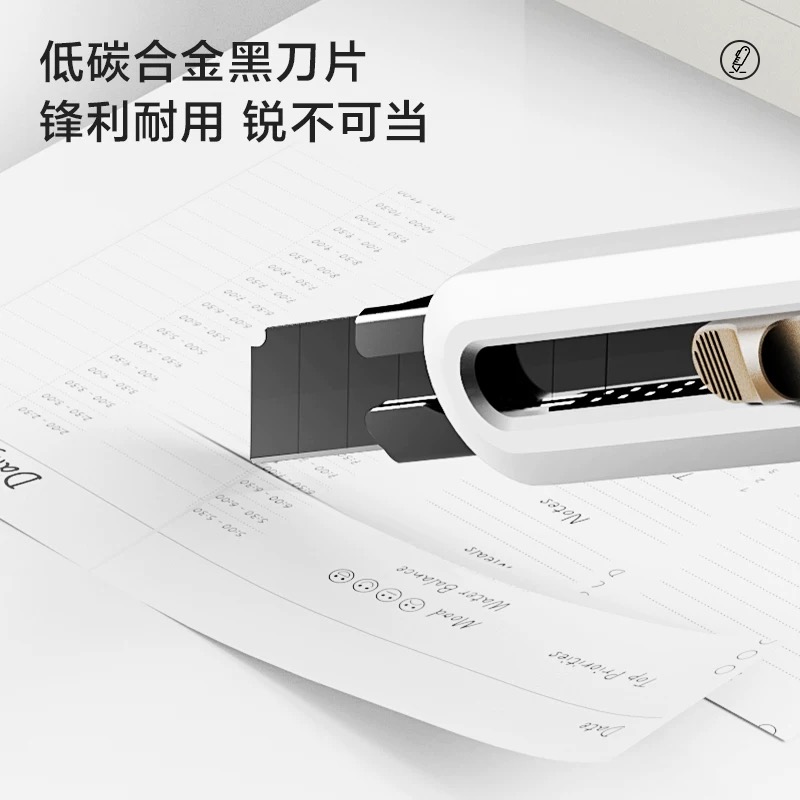 Delinusei 18mm Utility knife NS062 (White/Black/Blue) Item Picture