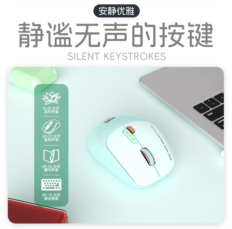 R8 Multi-color wireless + Bluetooth Flying Mouse is a high-quality dual-mode portable office and gaming mouse pic 5