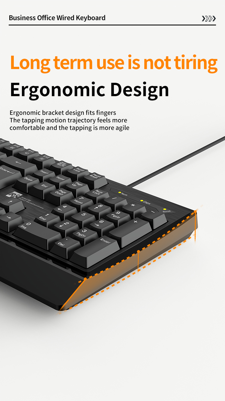 R8 Black Office Keyboard, game office multi-functional silent keyboard set computer accessories pic 6