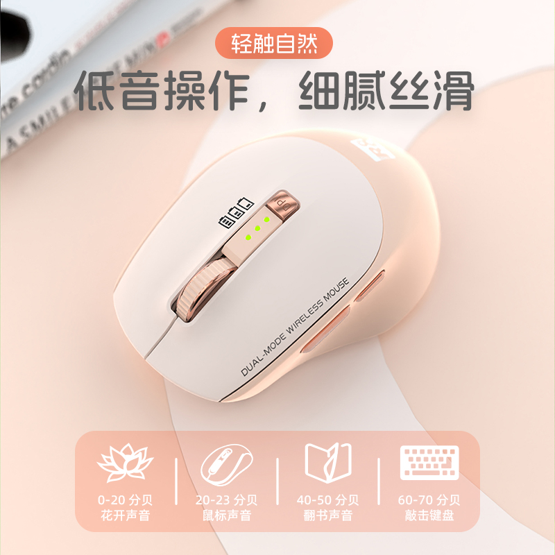 R8 беспроводная (беспроводная) + bluetooth (bluetooth) двухмерная офисная мышь с клавиатурой офисной мыши, многофункциональная офисная мышь pic 3