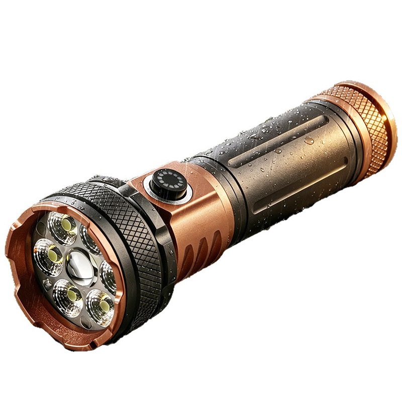D05 Seven-core long-range high-intensity flashlight, dimming flashlight, high-intensity flashlight, Aluminum alloy flashlight, High-brightness flashlight Item Picture