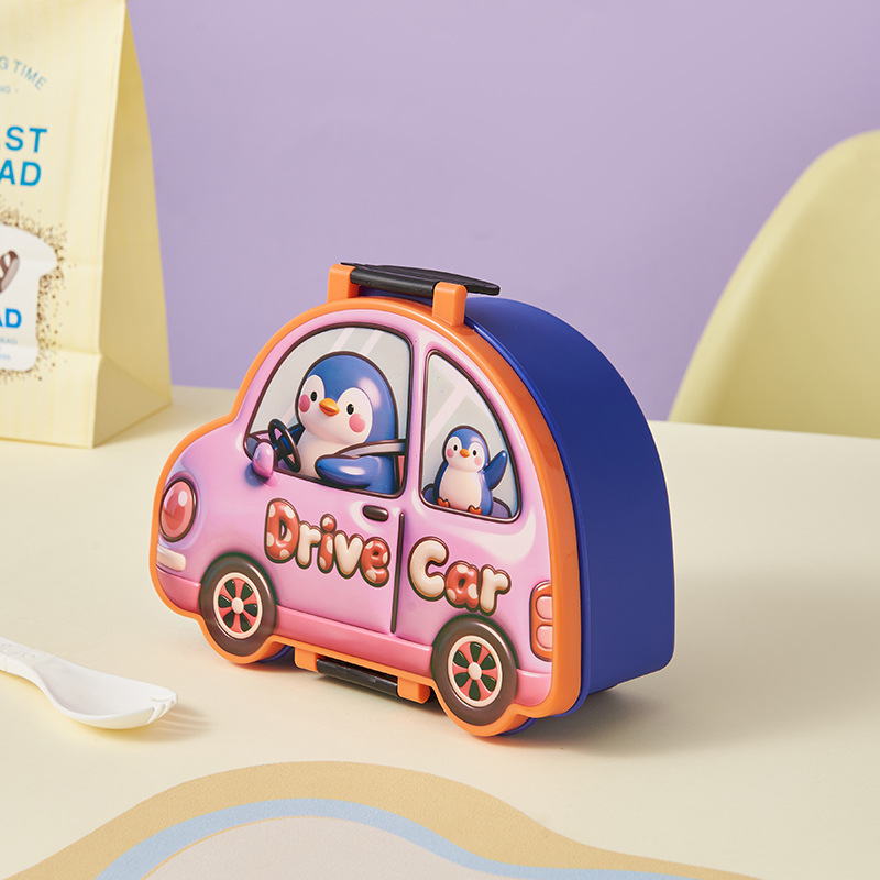 M04-6839 nueva llegada niños lindo dibujos animados split compartimento PP accesorios caja bento caja puede ser calentado por microondas detail image 3