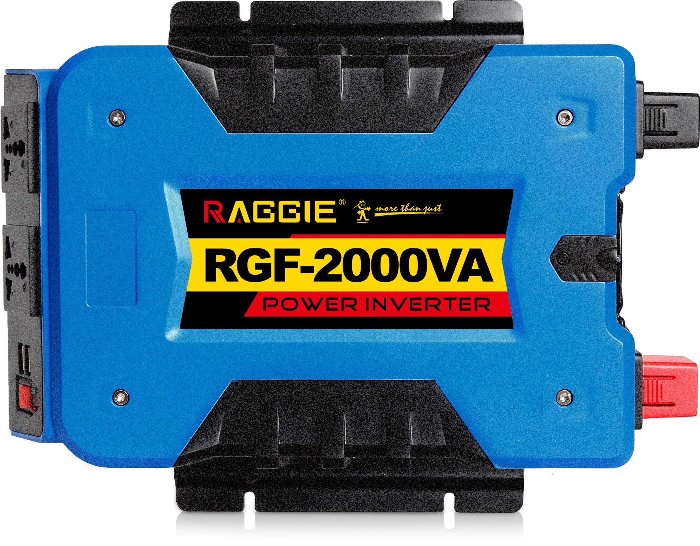 RAGGIE modified sine wave inverter with LED emergency light, dual USB dual AC12V to 220V 2000VA car and home emergency inverter