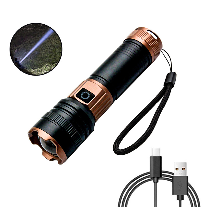 Q13 High-intensity flashlight, high-intensity white laser flashlight, multi-functional telescopic aluminum alloy flashlight, high-intensity laser cannon, High-brightness focusing flashlight details Picture