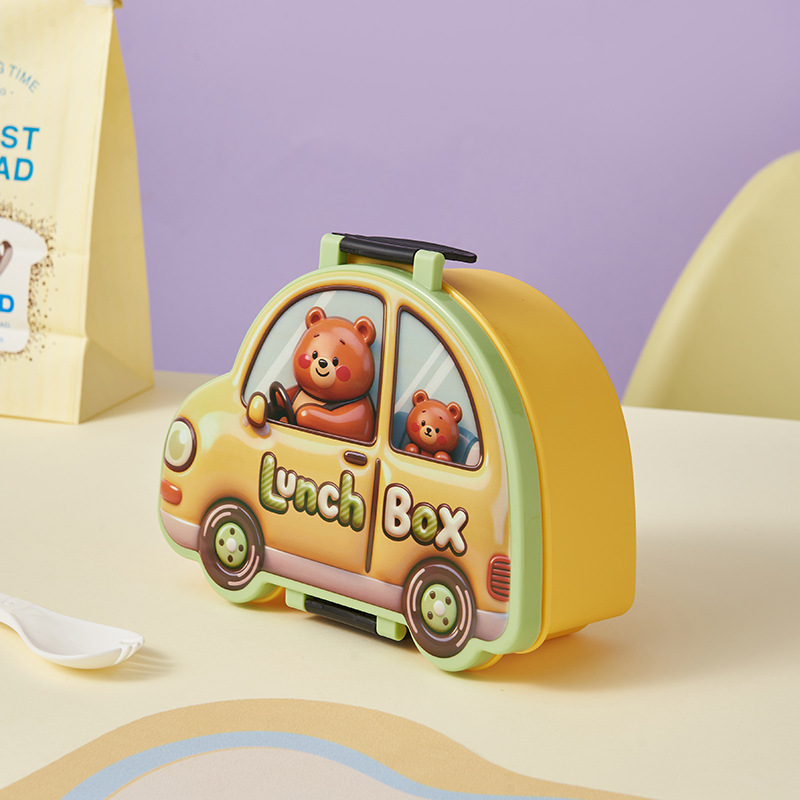 M04-6839 nueva llegada niños lindo dibujos animados split compartimento PP accesorios caja bento caja puede ser calentado por microondas Specification image
