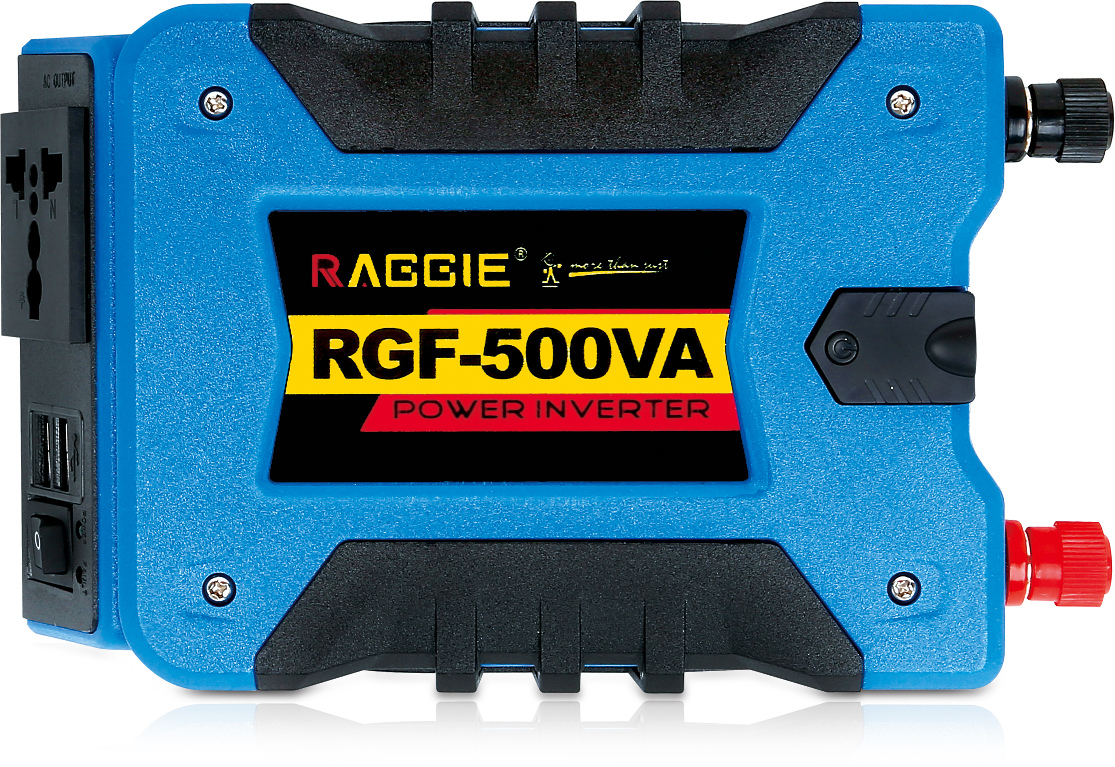 RAGGIE modified sine wave inverter with LED emergency light, dual USB dual AC12V to 220V 500VA car and home emergency inverter