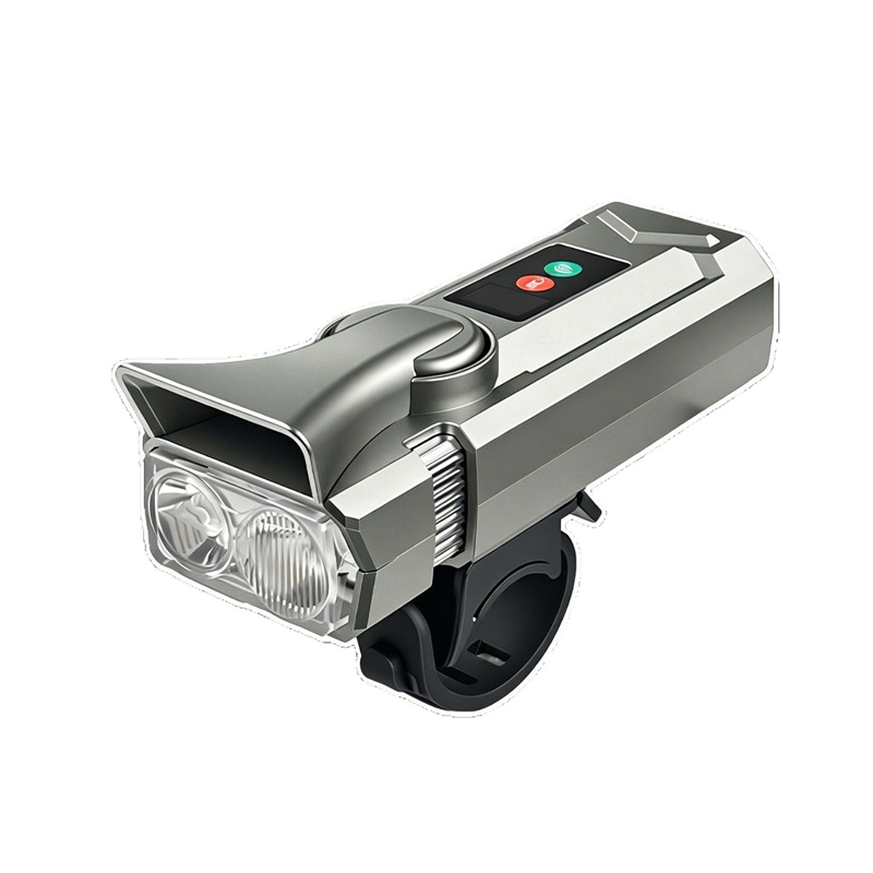 251103 Horn light USB charging bicycle horn headlight Bicycle riding lighting Headlight Electronic horn light flashlight