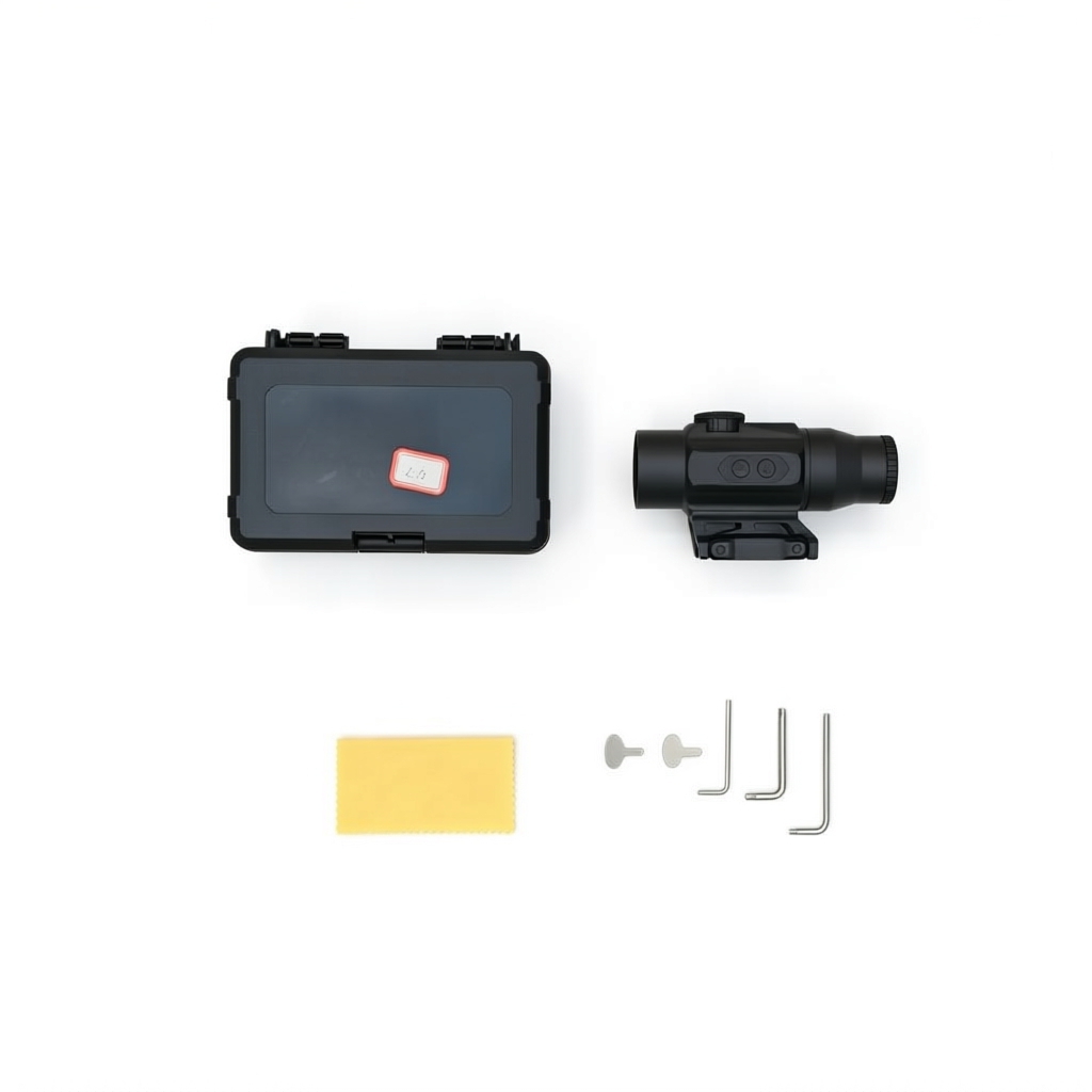 3x magnifying lens, holographic magnifying lens, metal shock-resistant magnifying sight with wrench, lens cleaning cloth, toolbox set Item Picture