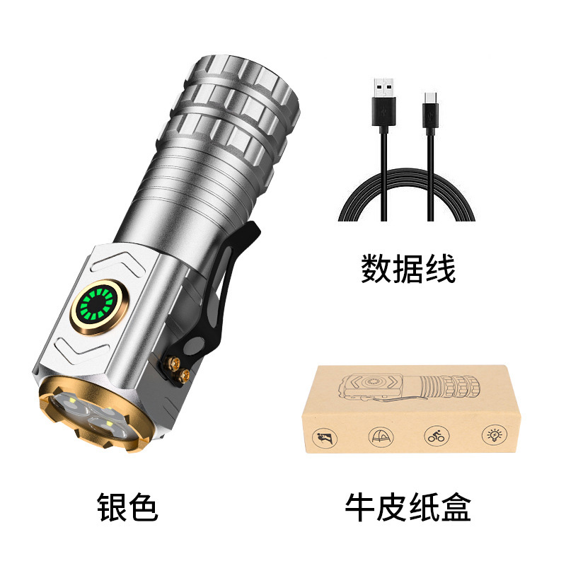 Q07 Small steel Cannon flashlight Ignition flashlight, Strong Light flashlight, strong light flashlight, aluminum alloy flashlight, high-brightness flashlight Application Scenario