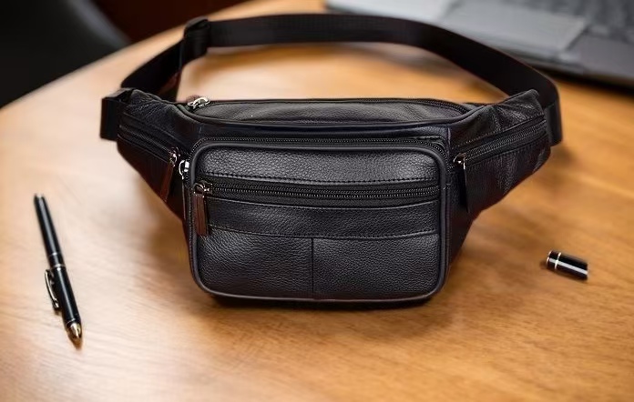 2025 fabricante de cuero multifuncional bolsa de cintura hombre ocio al aire libre deportes bolsa de viaje bolsa de montaña cintura crossbody body bolsa comercio exterior al por mayor y al por menor