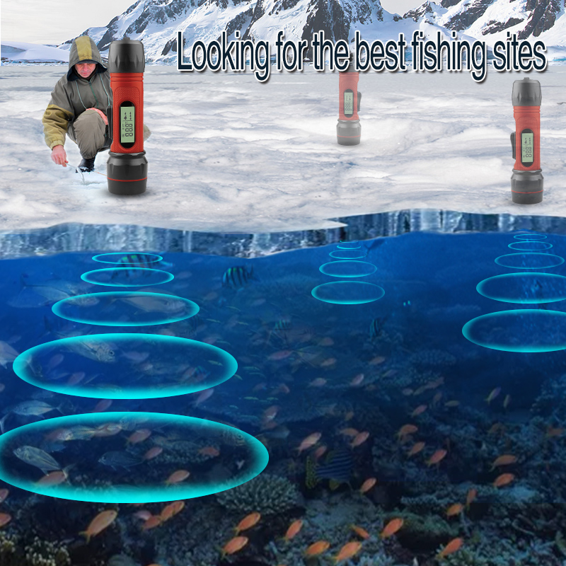 Sonar pesca en hielo detector de bancos de peces impermeable inalámbrico pesca en hielo Item Picture