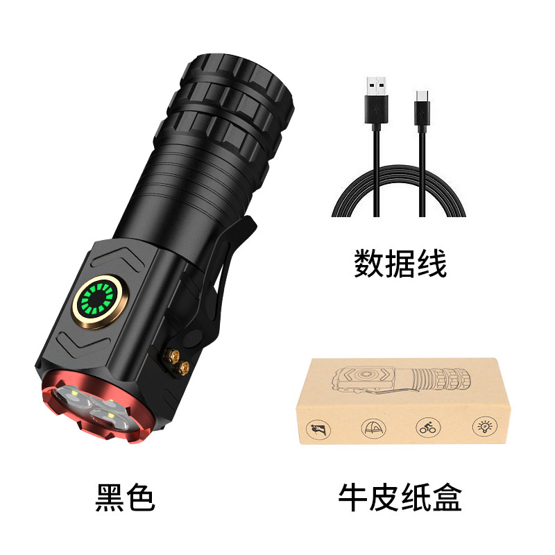 Q07 Small steel Cannon flashlight Ignition flashlight, Strong Light flashlight, strong light flashlight, aluminum alloy flashlight, high-brightness flashlight Item Picture