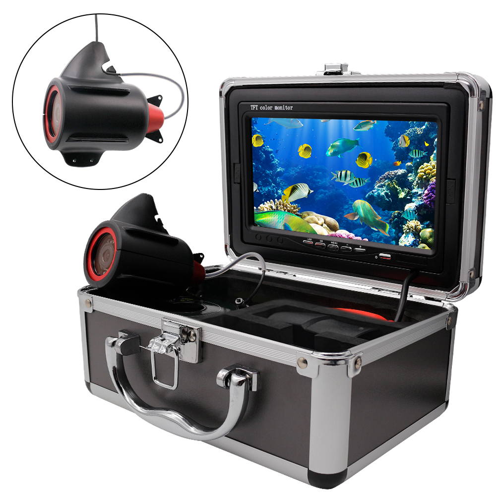 Fish finder display screen, camera, underwater high-definition night vision, sea fishing video, photography, visual fishing rod, camera complete set details Picture