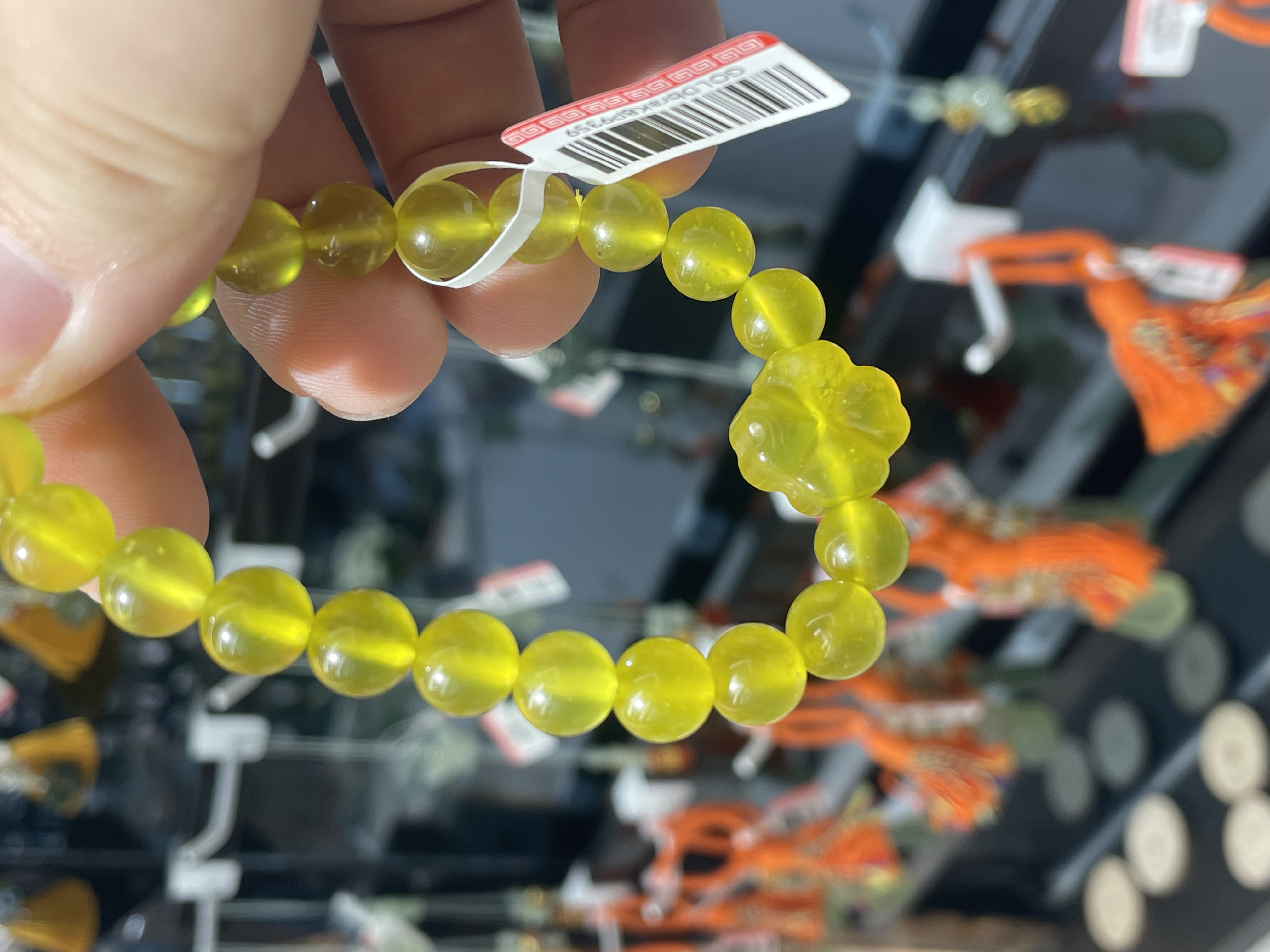 通体金黄黄金玉圆珠手串送亲人长辈情侣对象闺蜜礼物直播间地摊商场首饰手链女8mm详情7