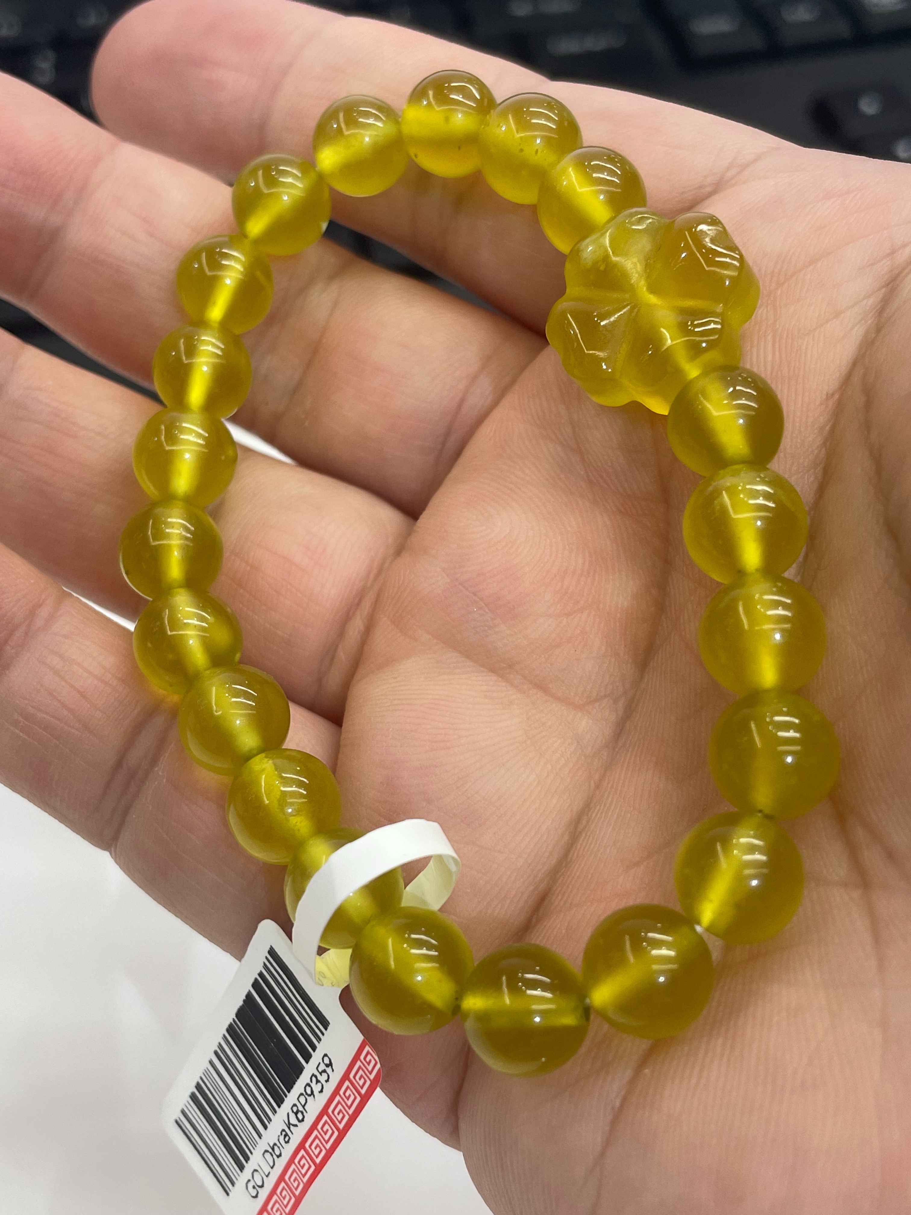 通体金黄黄金玉圆珠手串送亲人长辈情侣对象闺蜜礼物直播间地摊商场首饰手链女8mm详情6