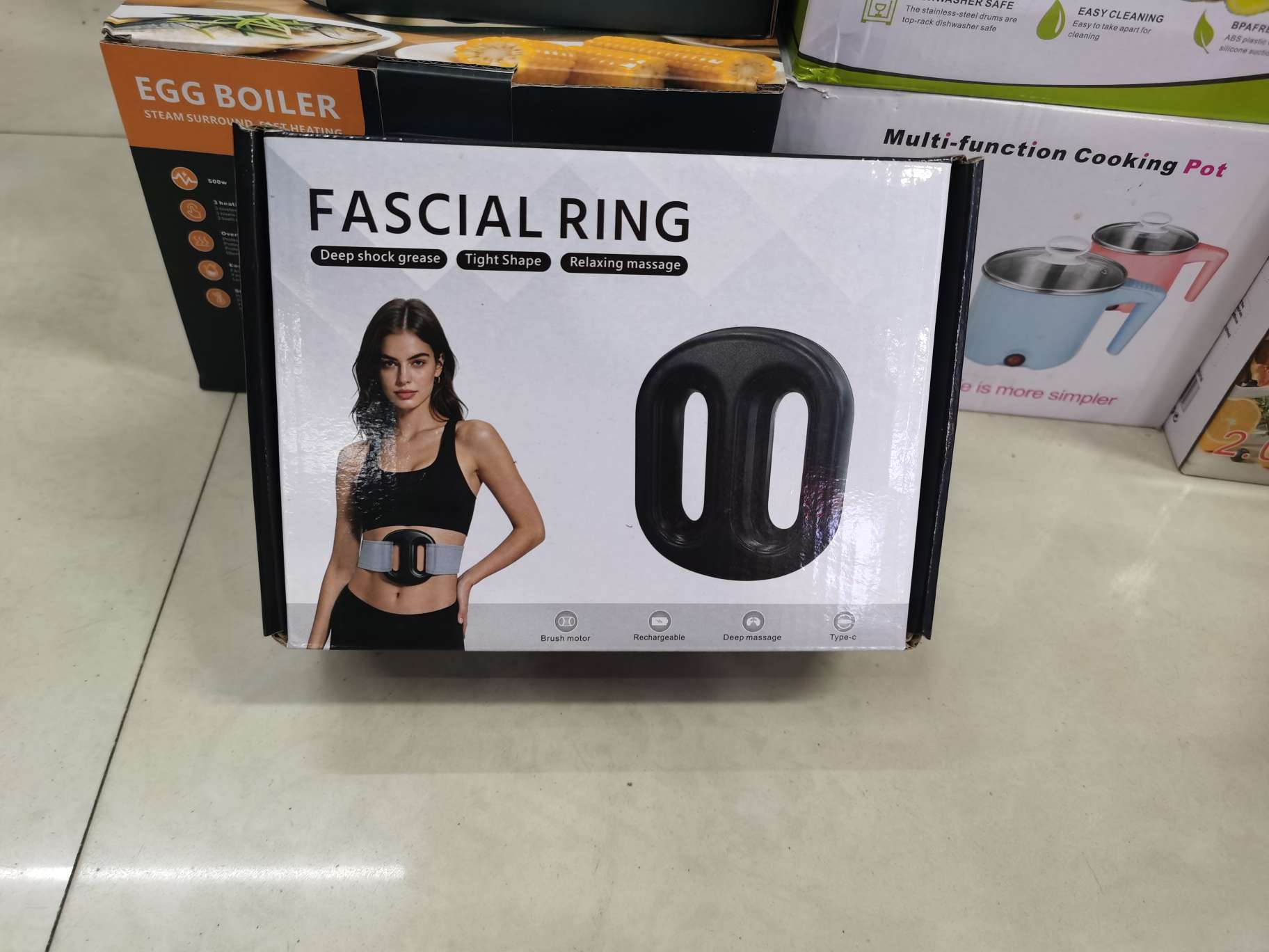 Peak Fascia Ring Abdominal Massage Device, a perfect massage tool for the lazy waist and abdomen with a potbelly, powerfully shapes the body and automatically vibrates for fitness detail image 3