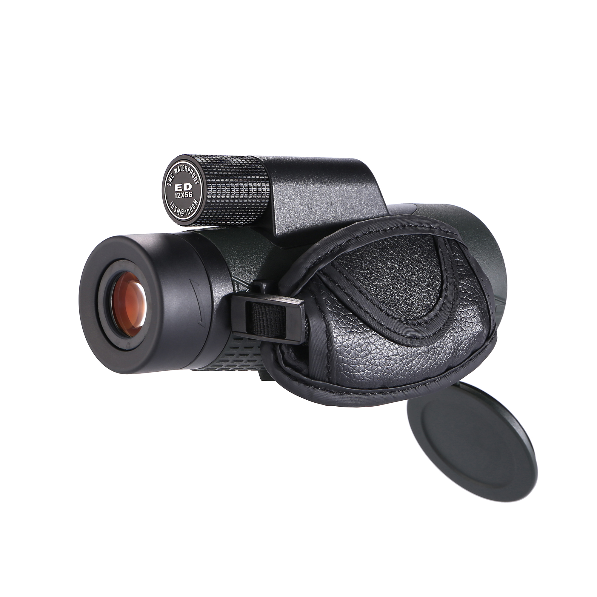 The green 12X56 ED monocular telescope features a large aperture, high-definition, low-light night vision, and is suitable for outdoor bird watching and travel. It can be connected to a mobile phone telescope Specification image