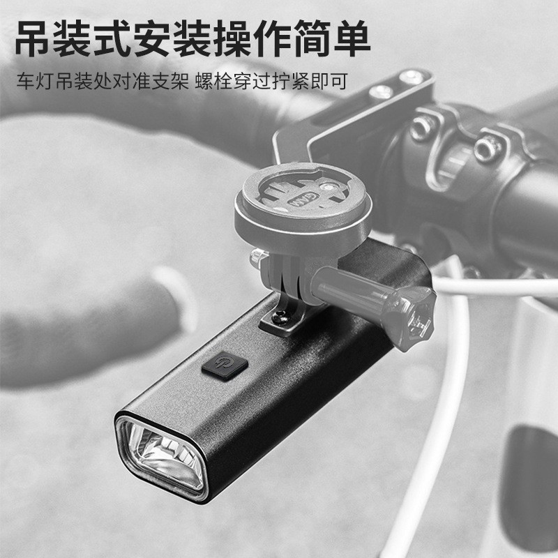 WH-B05A USB charging bicycle, aluminum alloy headlight, bicycle hanging headlight, strong flashlight, night cycling equipment details Picture
