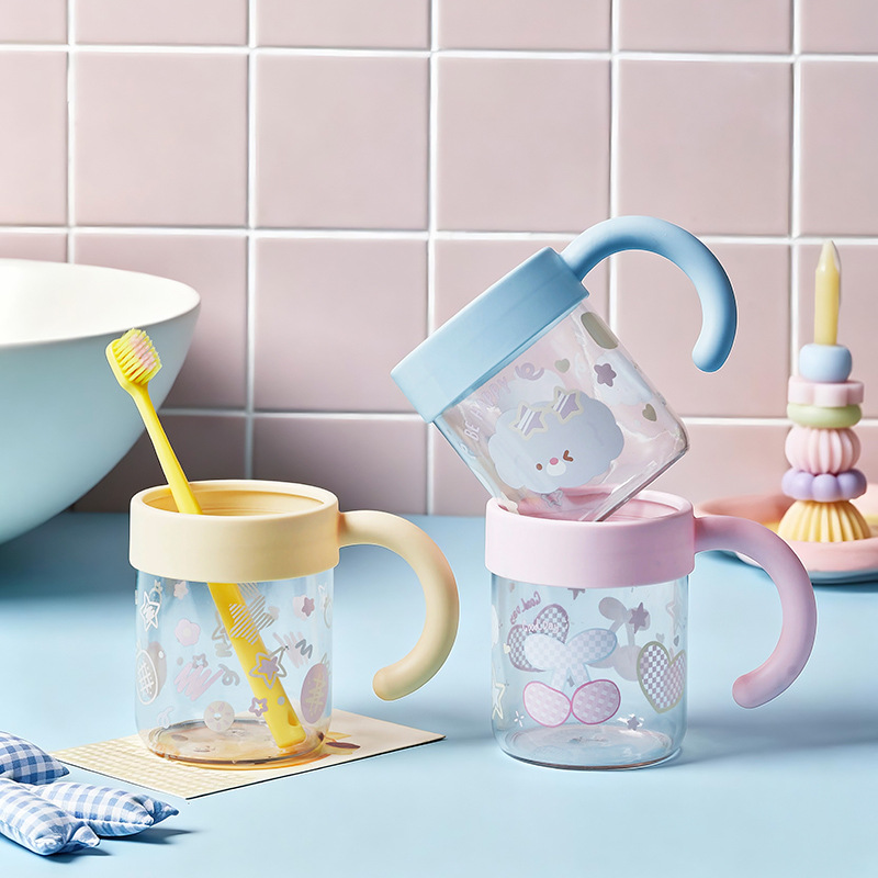 M04-7179 dibujos animados niños cepillo de dientes tazas adolescentes corazón alto nivel de apariencia hogar pareja taza de tocador residencia estudiantil detail image 3