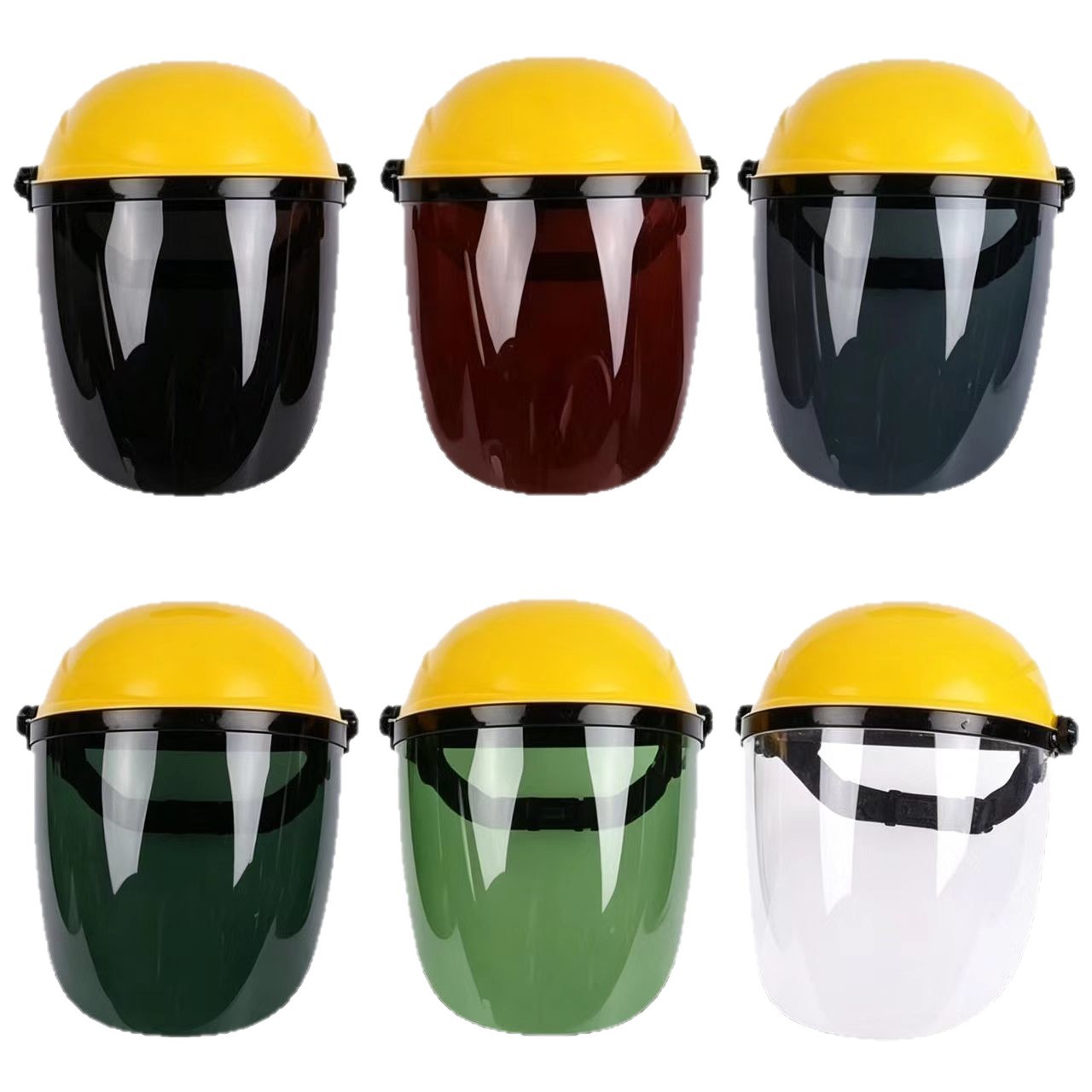 Portable electric welding face mask, anti-strong light welding spatter, special welder labor protection face mask for electric welding and argon arc welding, head-mounted lawn mower protection face mask, steel wire mesh mask, explosion-proof and anti-impact spatter screen, special garden lawn mower cap