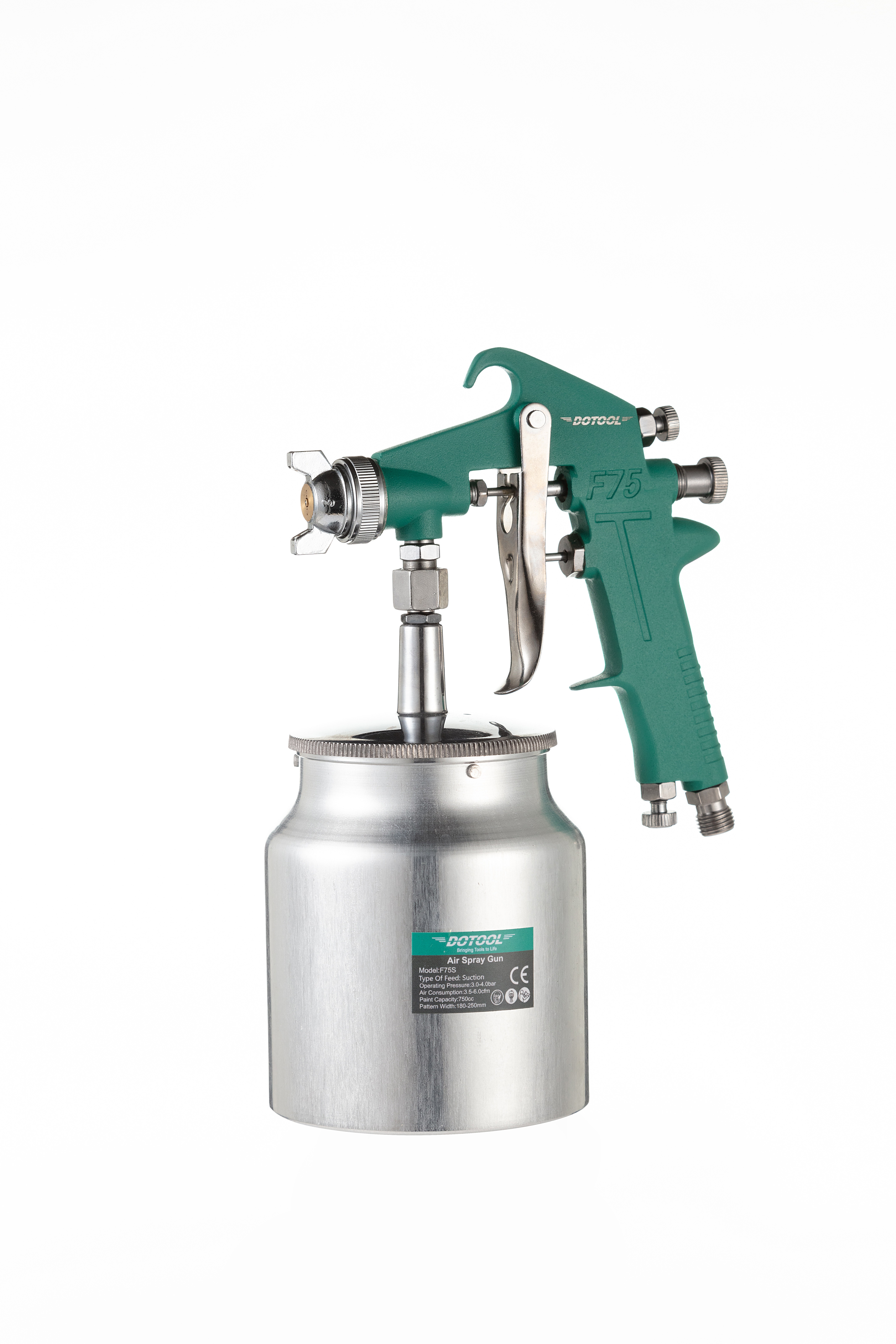 F-75S pneumatic spray gun: Small area paint repair coating spray gun/leather coat oiling/wall painting