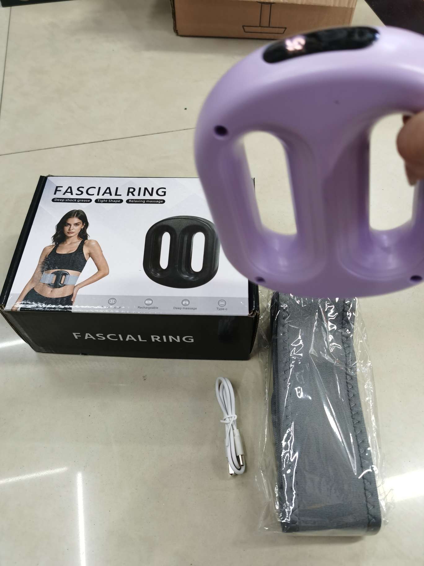 Peak Fascia Ring Abdominal Massage Device, a perfect massage tool for the lazy waist and abdomen with a potbelly, powerfully shapes the body and automatically vibrates for fitness Specification image
