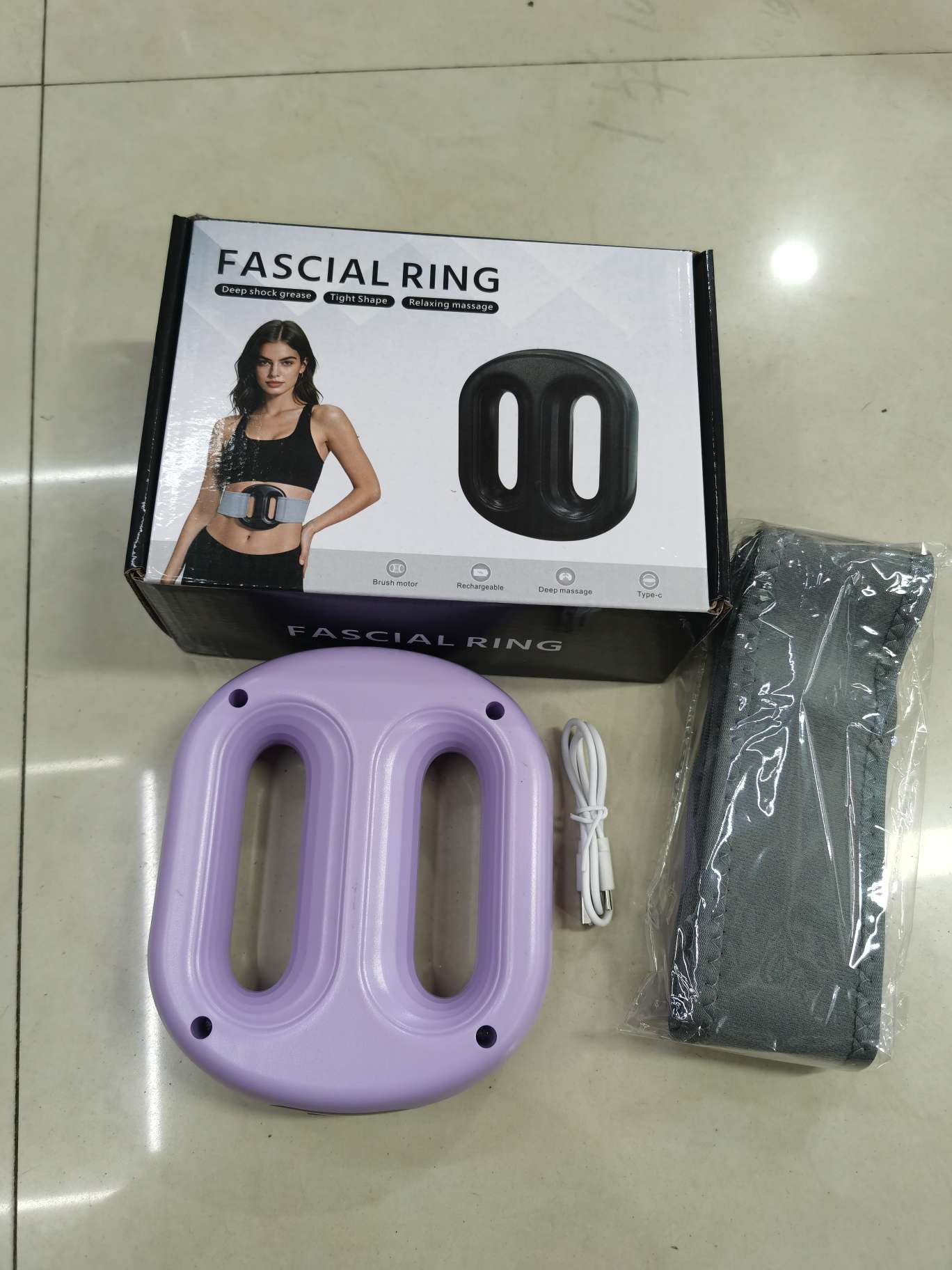 Peak Fascia Ring Abdominal Massage Device, a perfect massage tool for the lazy waist and abdomen with a potbelly, powerfully shapes the body and automatically vibrates for fitness