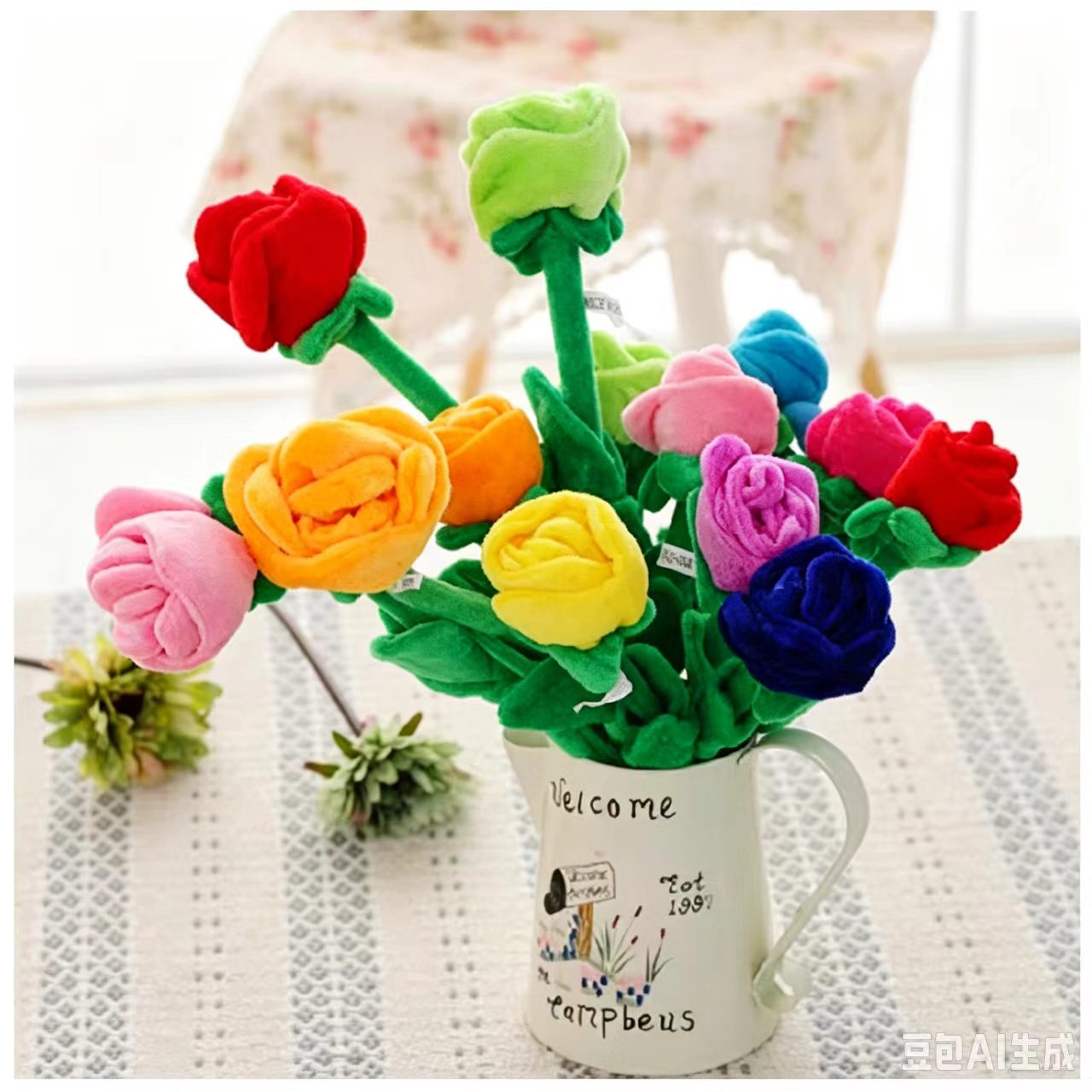 情人节皂花/教师节/艾灸锤/玩偶花束/永生花香皂花产品图