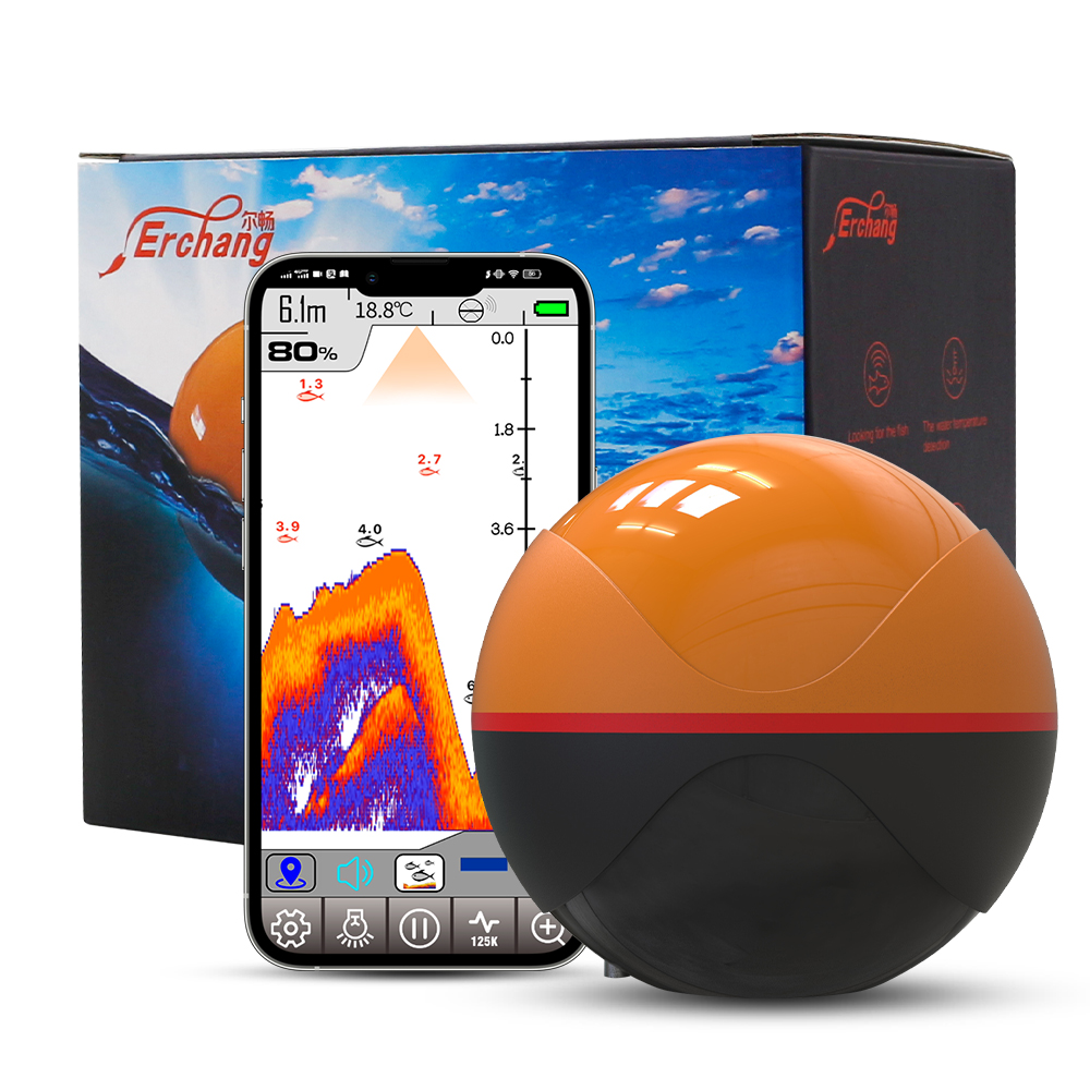 Dual-frequency intelligent fish detector, sonar fish detector, wireless WiFi, underwater high-definition smart phone, dual-frequency fishing gear details Picture