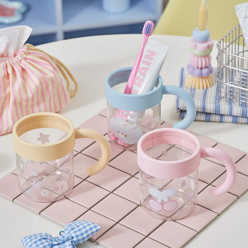 M04-7179 Cartoon Children's Toothbrush Cup, girlish heart, high appearance level, home couple washbasin cup, student dormitory