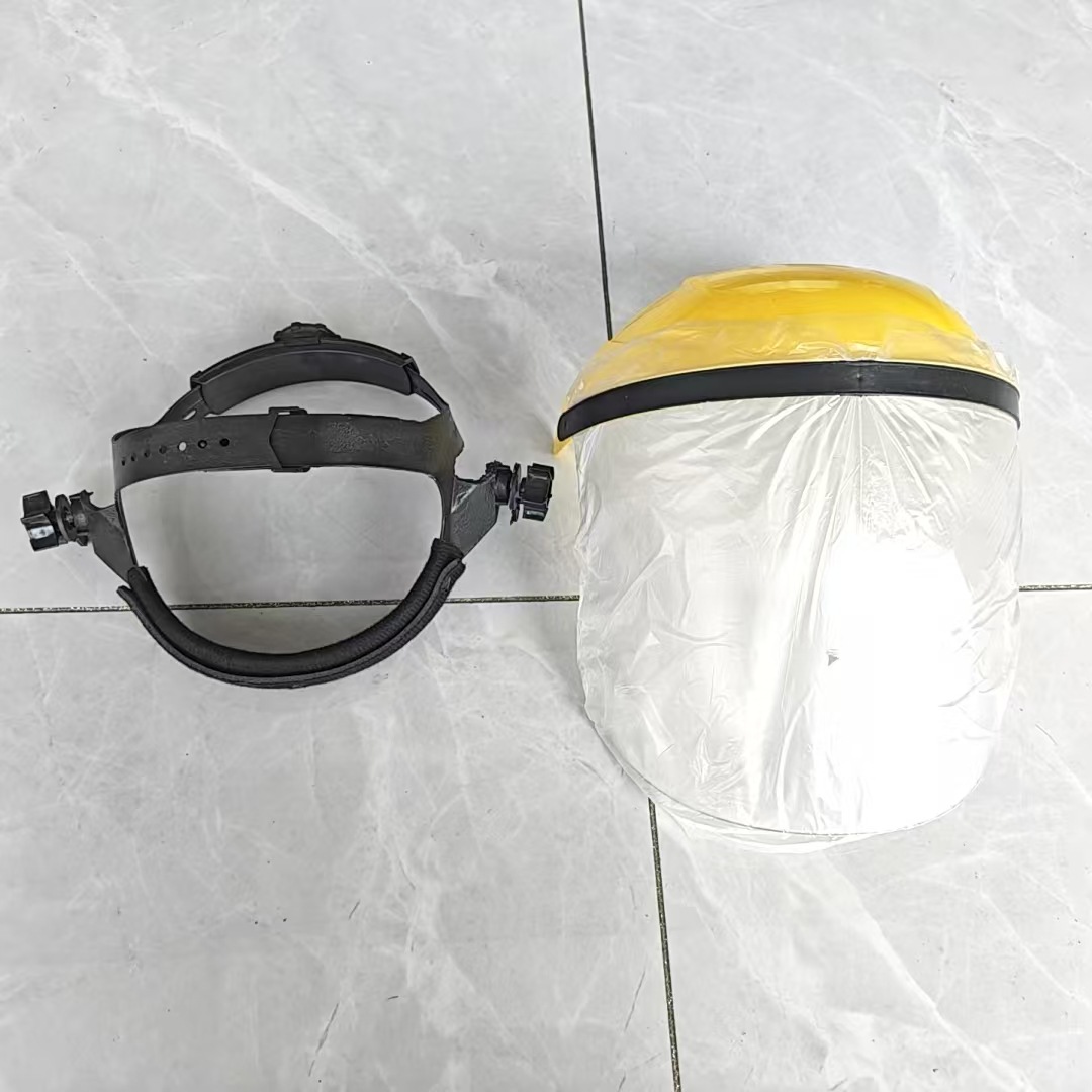 Portable electric welding face mask, anti-strong light welding spatter, special welder labor protection face mask for electric welding and argon arc welding, head-mounted lawn mower protection face mask, steel wire mesh mask, explosion-proof and anti-impact spatter screen, special garden lawn mower cap detail image 3