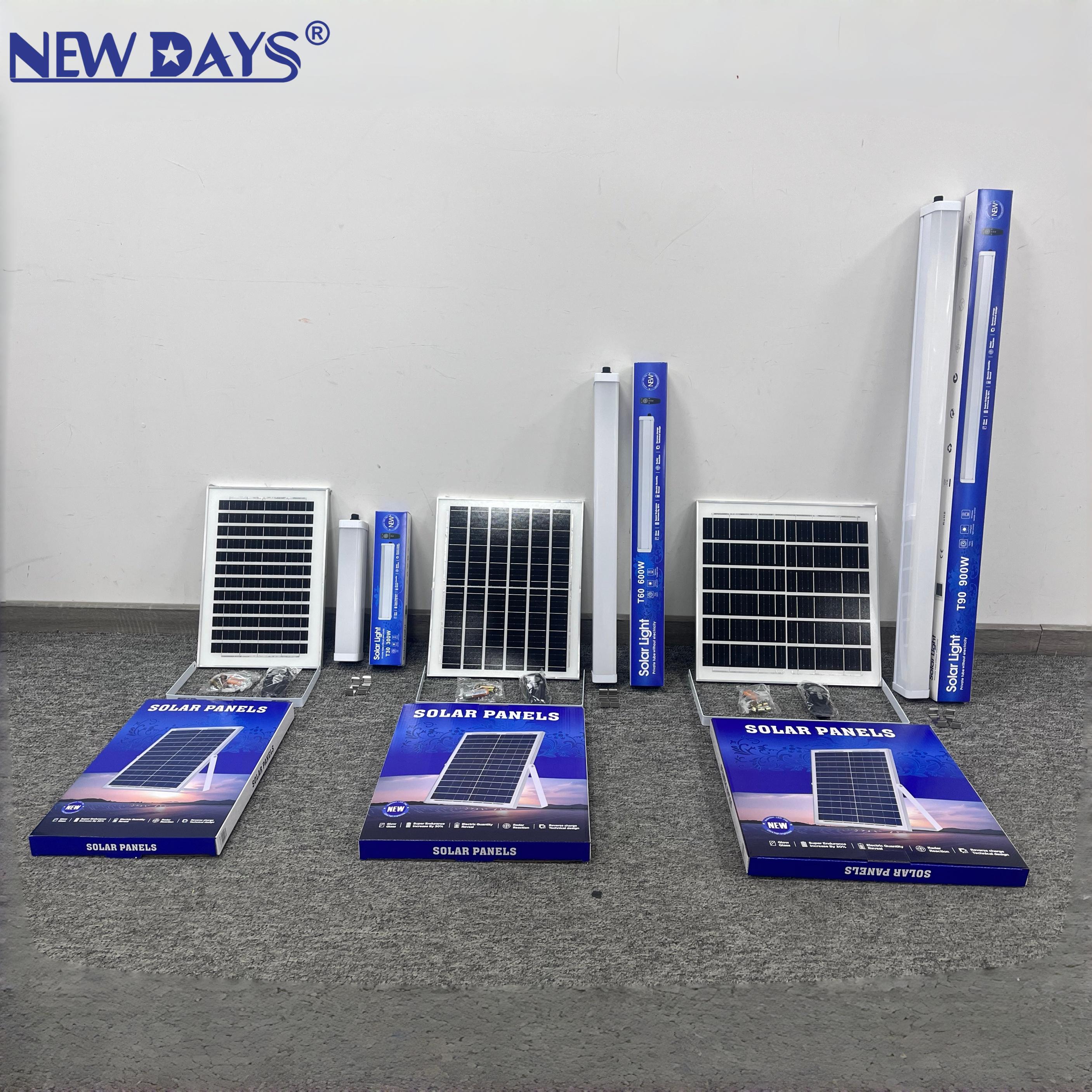 NEWDAYS brand cross border new led split solar tres tubos de prueba, al aire libre impermeable portátil highlighting light, luz de camping multifuncional de larga duración details Picture