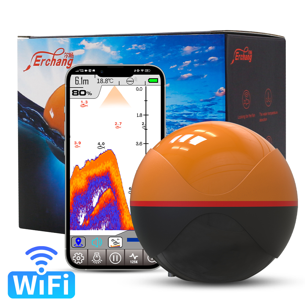 Dual-frequency intelligent fish detector, sonar fish detector, wireless WiFi, underwater high-definition smart phone, dual-frequency fishing gear Specification image