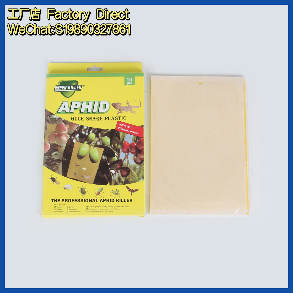 Sticky insect board, household and outdoor insect trap, sticky flying insect, garden small black fly, greenhouse orchard fruit fly trap, strong sticky insect board paper factory direct sales Item Picture
