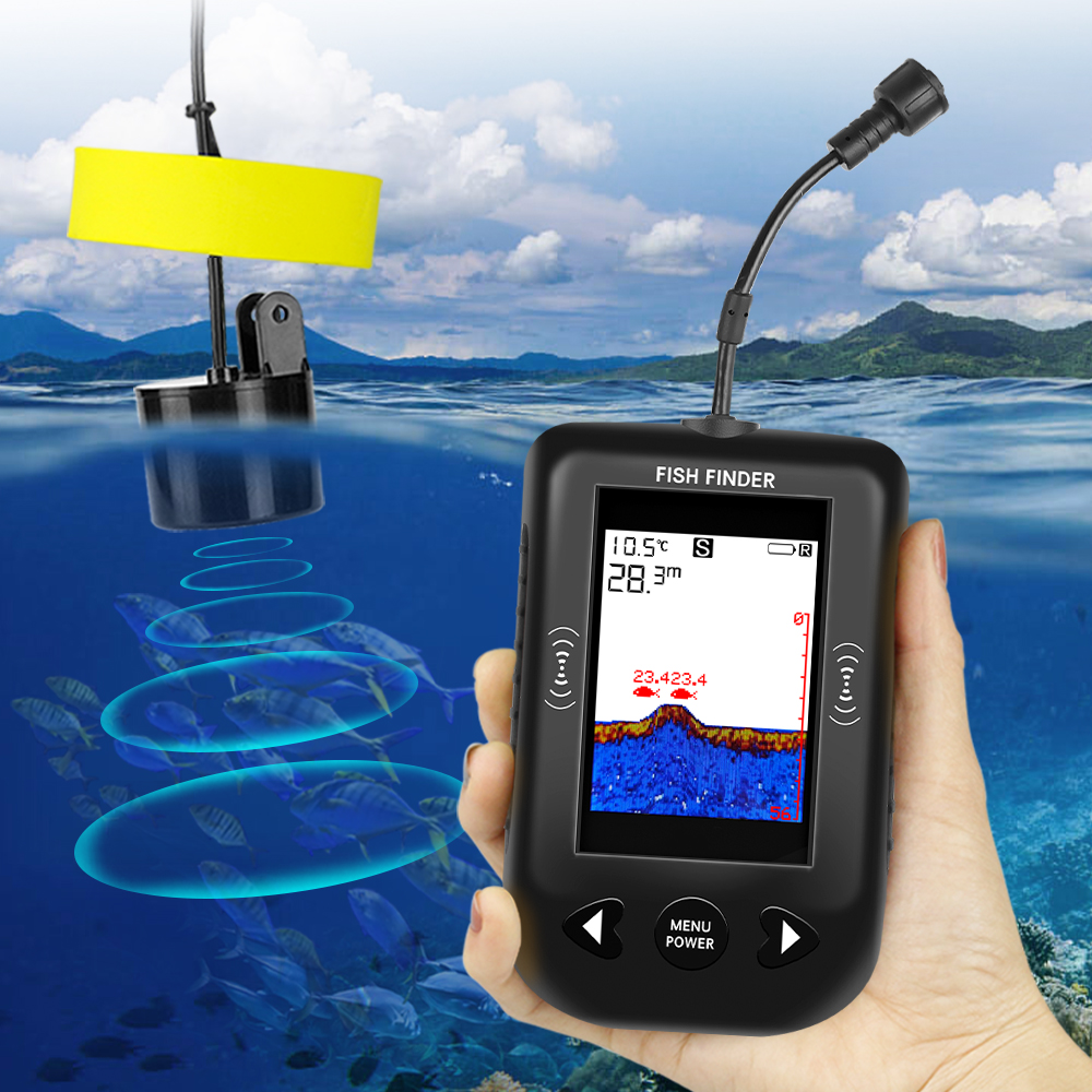 Sonar fish detector, intelligent night fishing, color high-definition wired ultrasonic detector, sea fishing tool Specification image